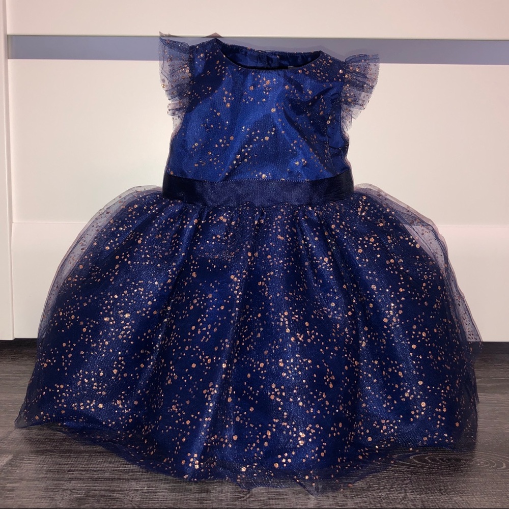 Blue & Gold Formal Gown from Janie & Jack - Picture 5 of 7